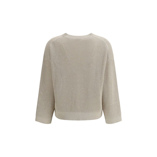 Beige Cotton Sweatshirt