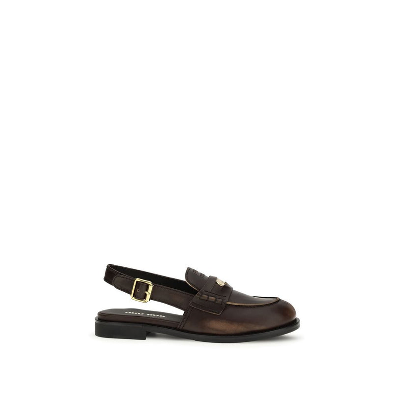 Brown Calf Leather Bos Taurus Slip-On Loafers
