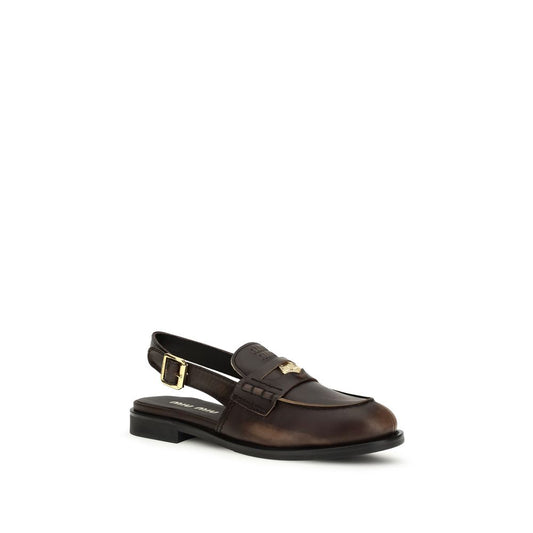 Brown Calf Leather Bos Taurus Slip-On Loafers