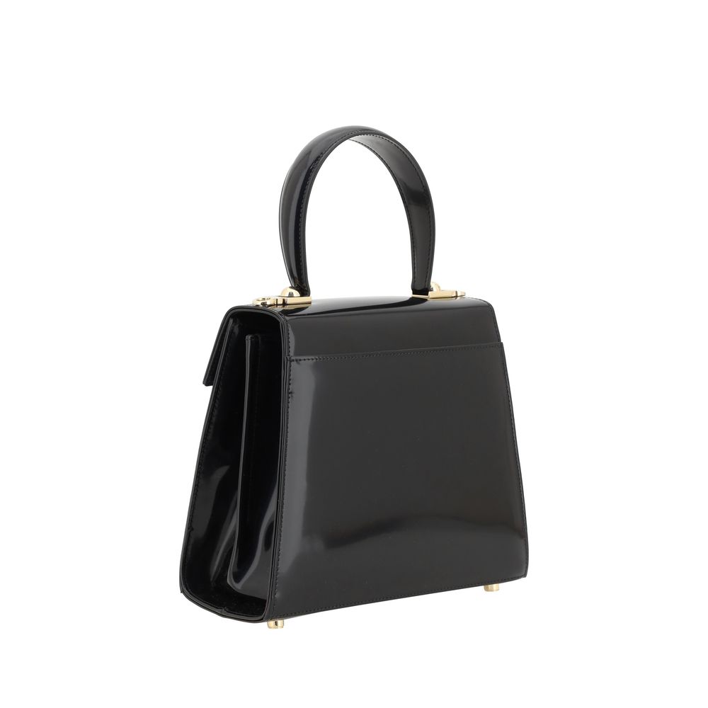 Black Calf Leather Bos Taurus Handbag