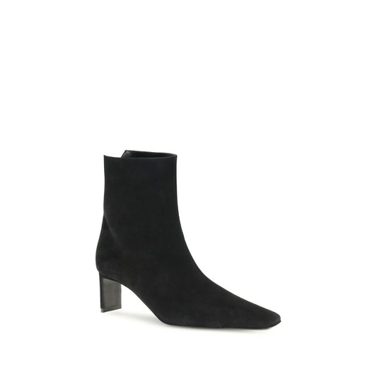 Black Calf Leather Bos Taurus Ankle Boots