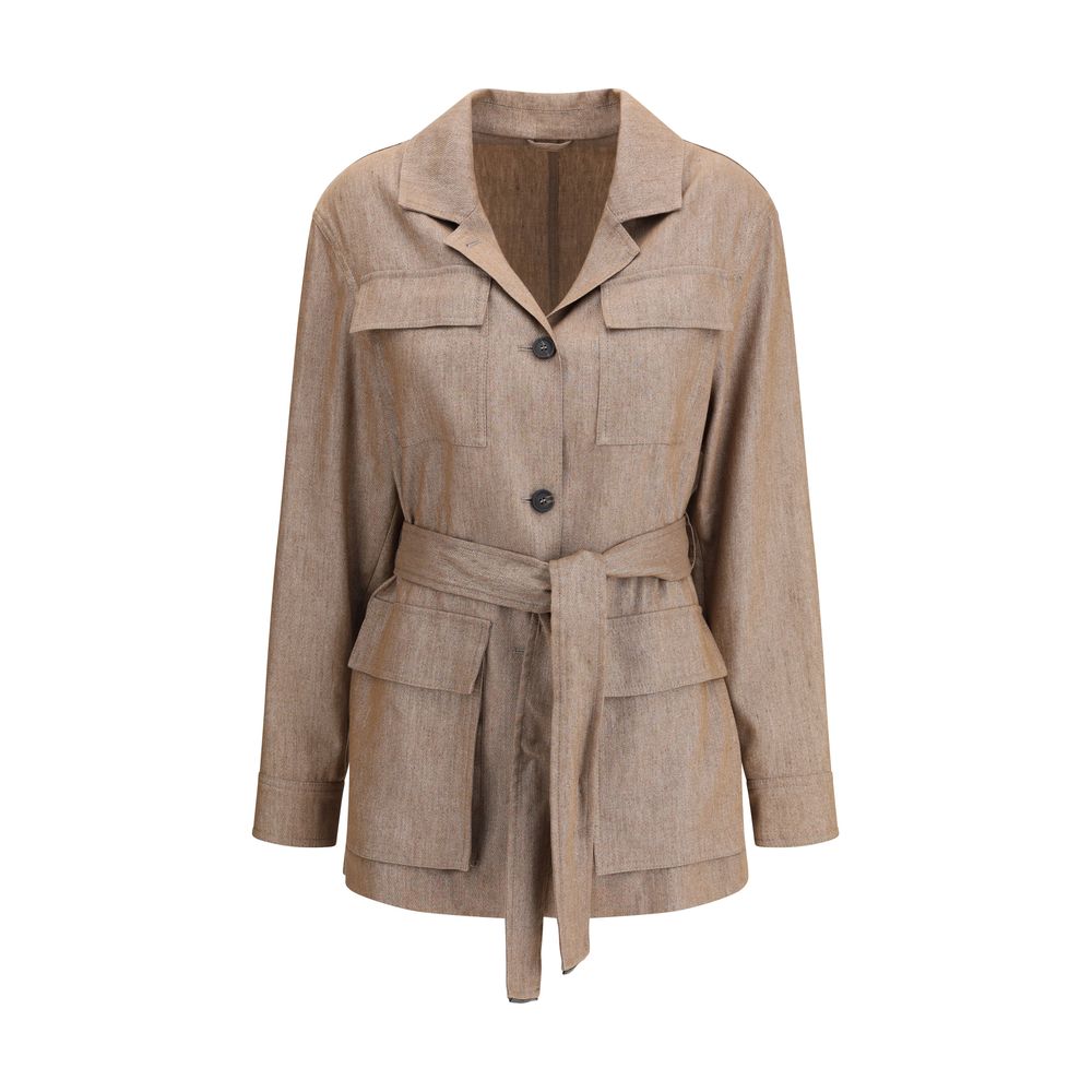 Brown Linen Coat