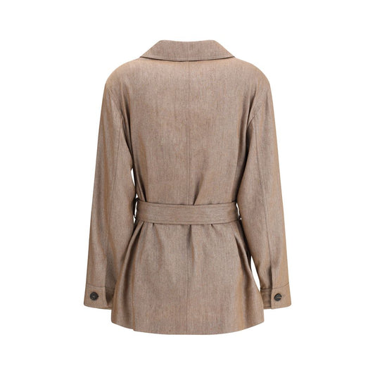 Brown Linen Coat