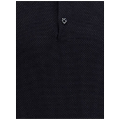 Black Cotton Polo Shirt