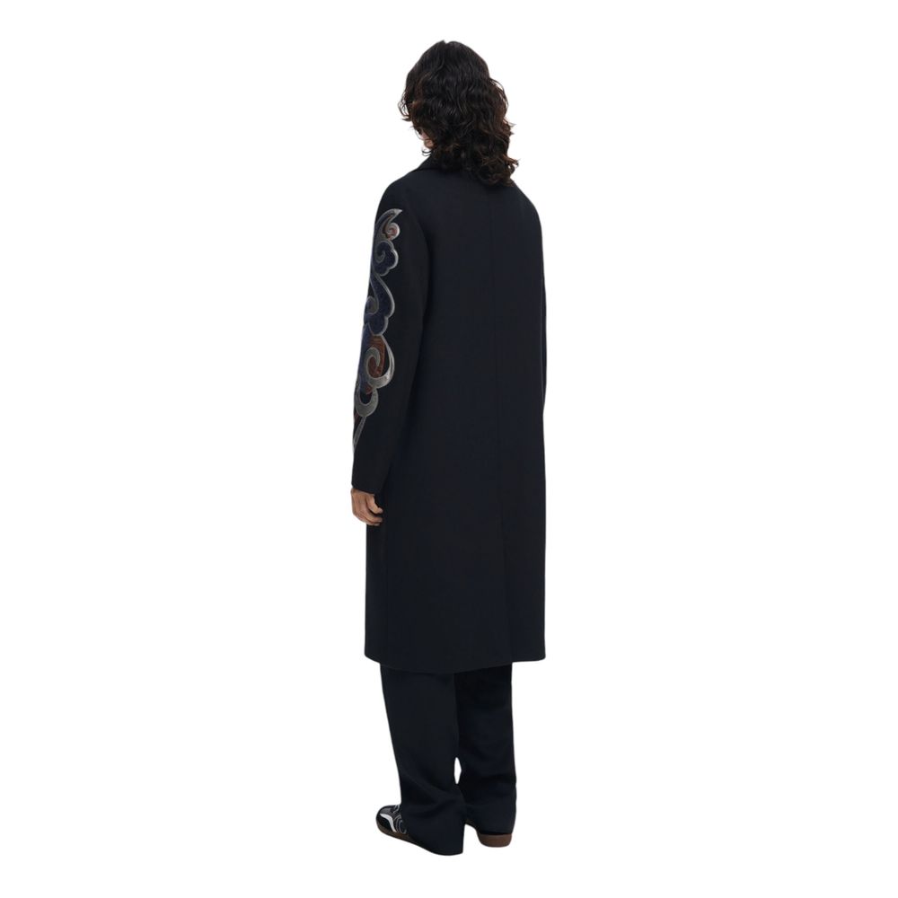 Black Polyester Coat