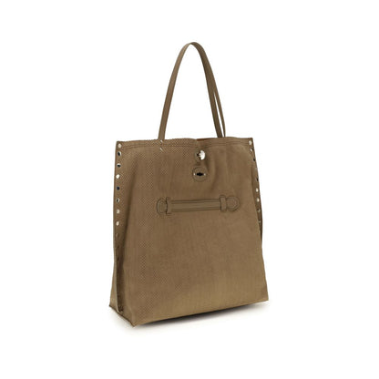 Beige Calf Leather Bos Taurus Shoulder Bag