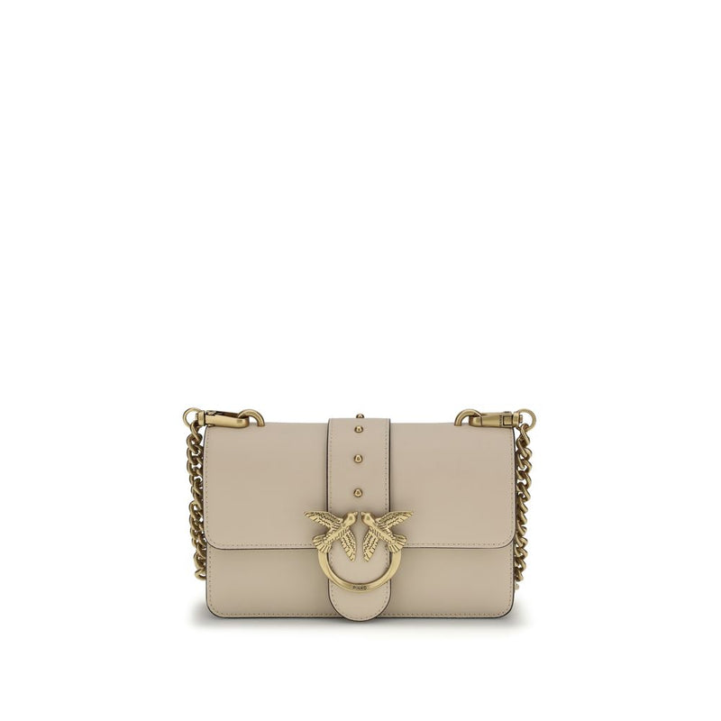 Beige Calf Leather Bos Taurus Shoulder Bag