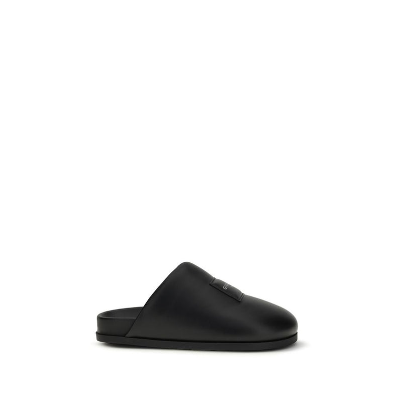 Black Calf Leather Bos Taurus Mules