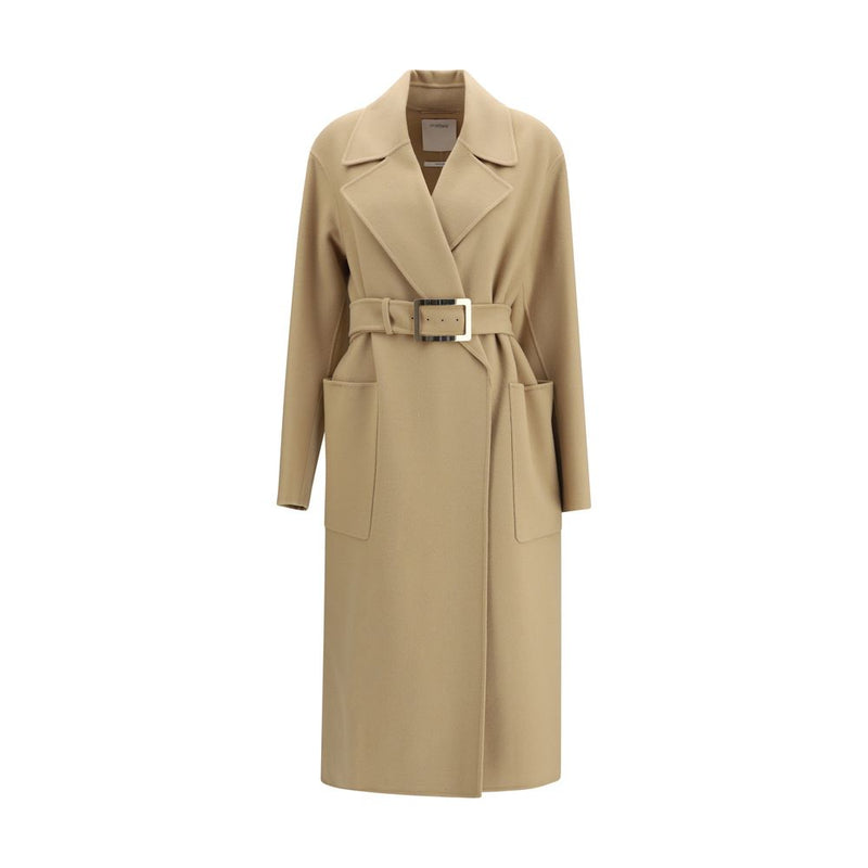 Beige Fleece Wool Coat