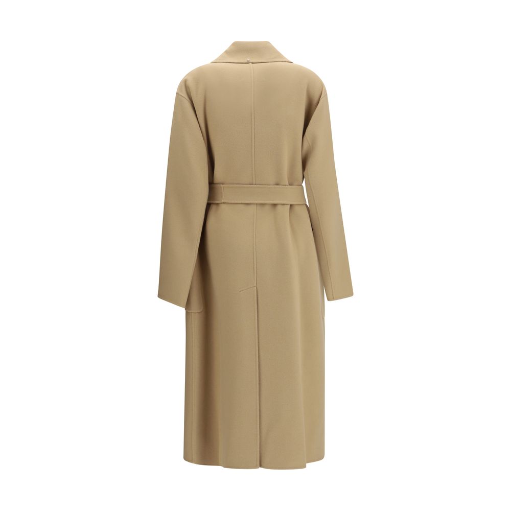 Beige Fleece Wool Coat