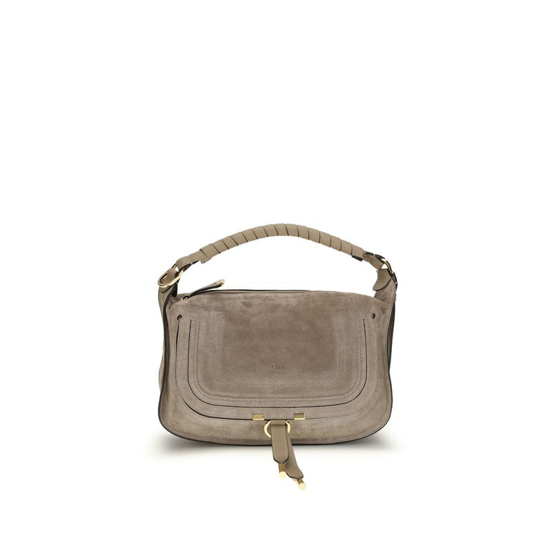 Beige Calf Leather Bos Taurus Shoulder Bag