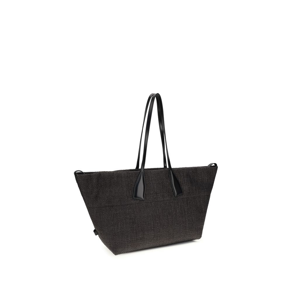 Black Raffia Shoulder Bag