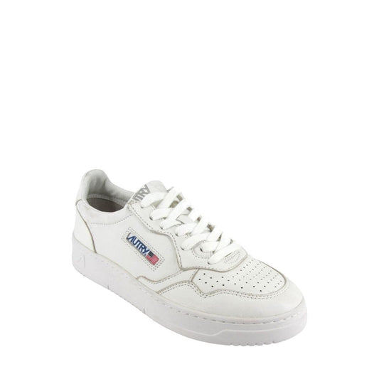 White Leather Athletic Sneakers