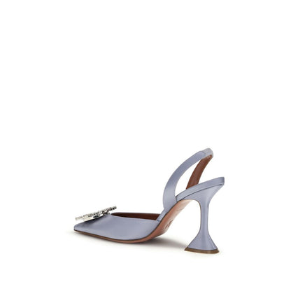 Purple Silk High Heel Pumps