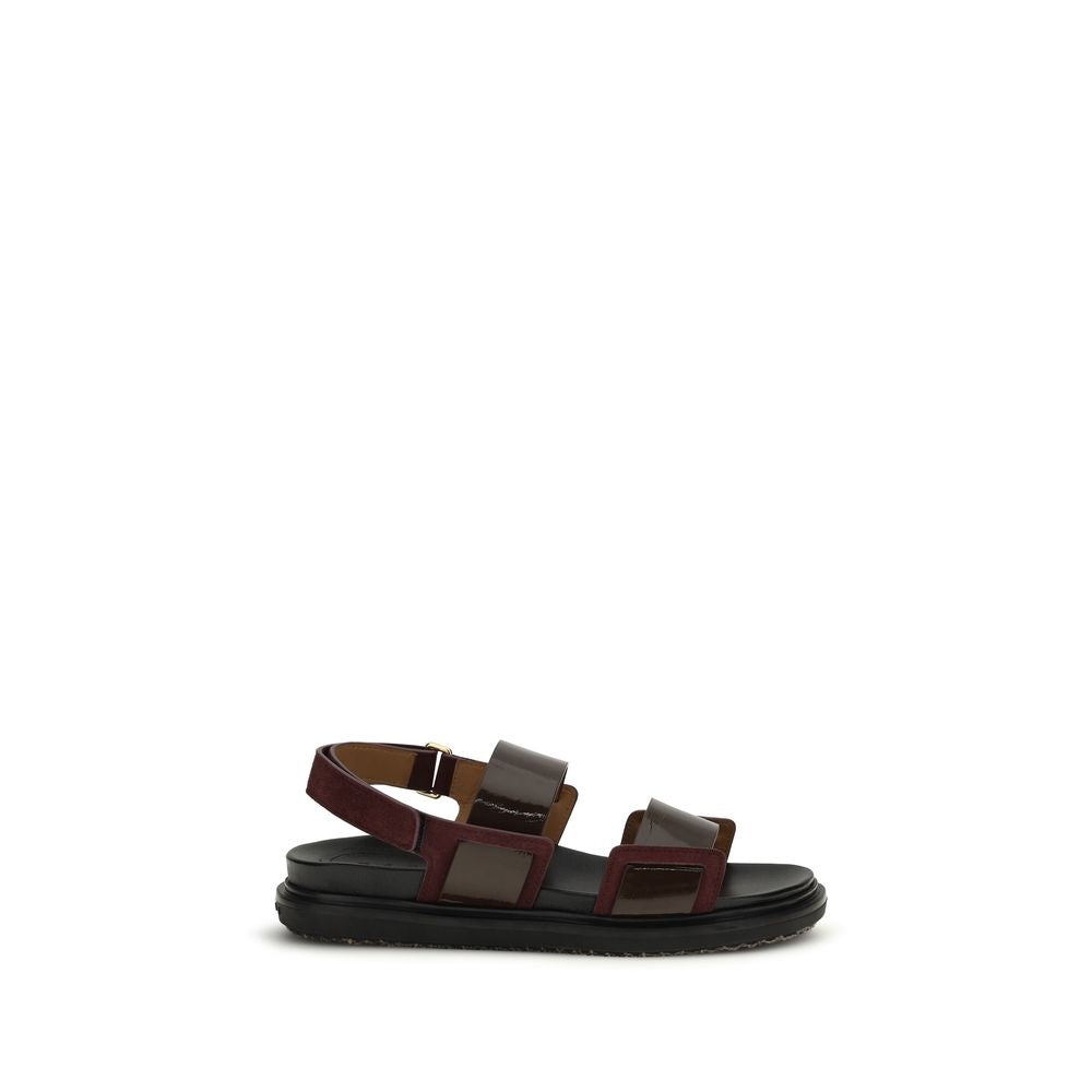 Black Calf Leather Bos Taurus Strap-On Sandals