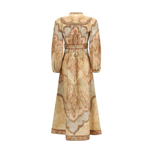 Multicolor Linen Long Dress