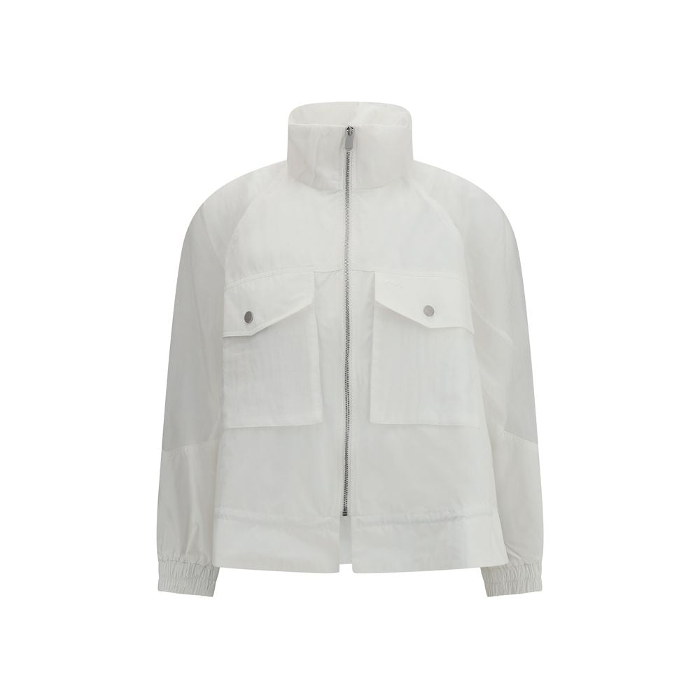 White Polyester Shell Jacket