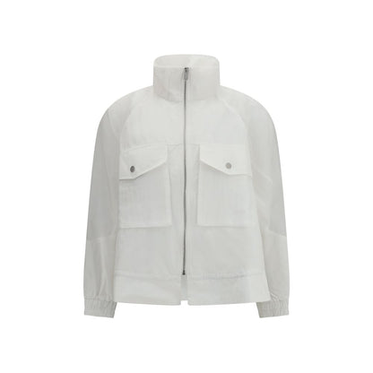 White Polyester Shell Jacket
