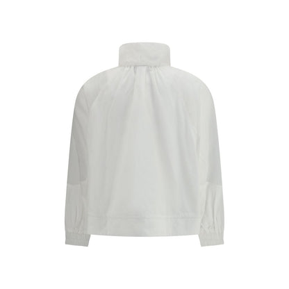 White Polyester Shell Jacket