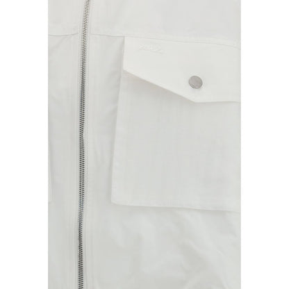 White Polyester Shell Jacket