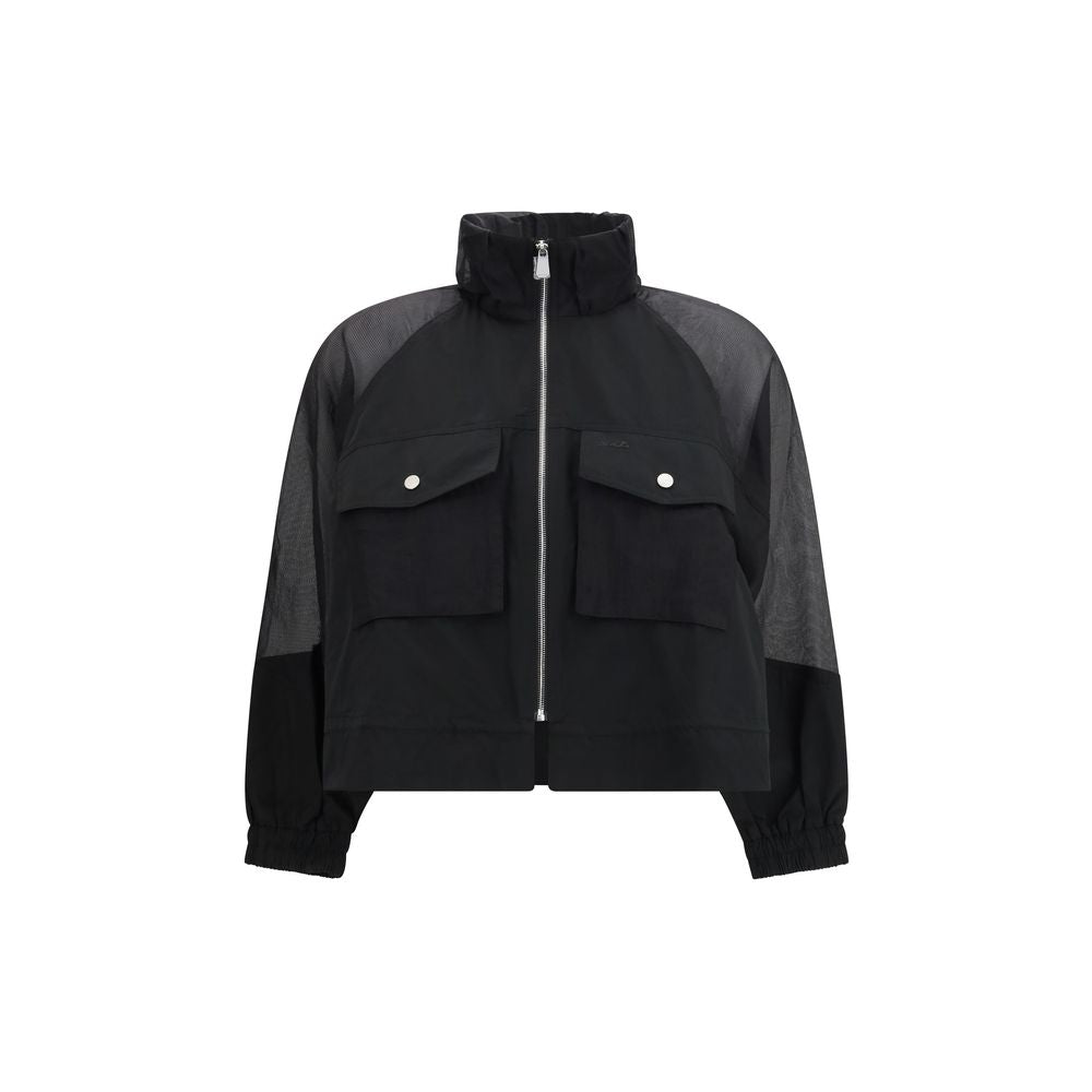 Black Polyester Shell Jacket