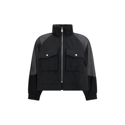 Black Polyester Shell Jacket