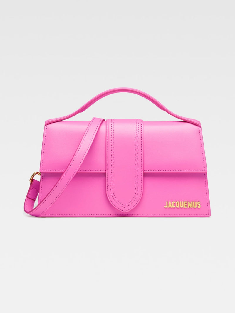 Neon Pink Leather Le Grand Bambino Handbag