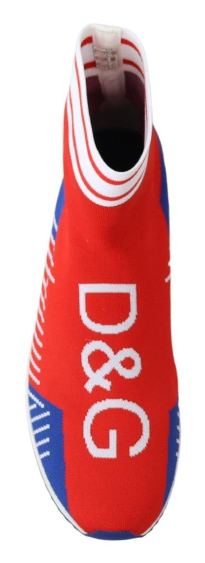 حذاء رياضي أزرق وأحمر بشعار سورينتو وجوارب