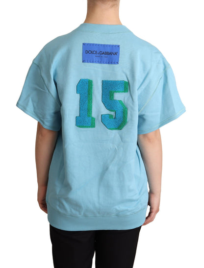 تي شيرت ببطاقة ملكة القلوب الزرقاء