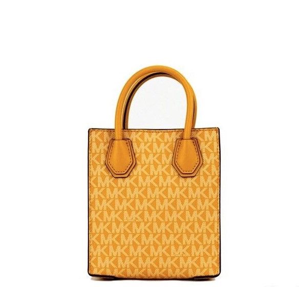 حقيبة تسوق Mercer XS Honeycomb Gold Signature PVC North South Crossbody