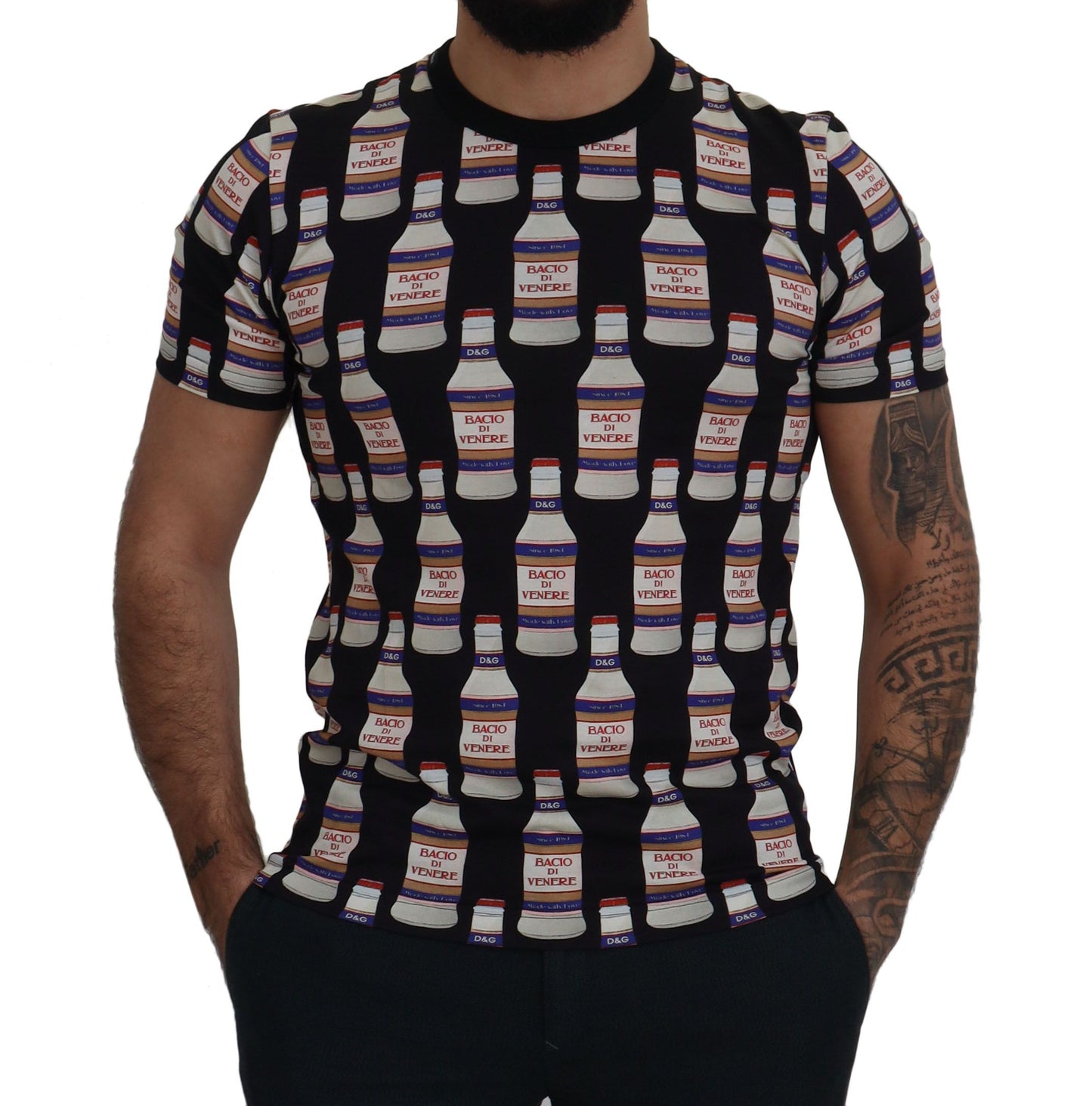 تي شيرت قطني أسود من Bacio Di Venere