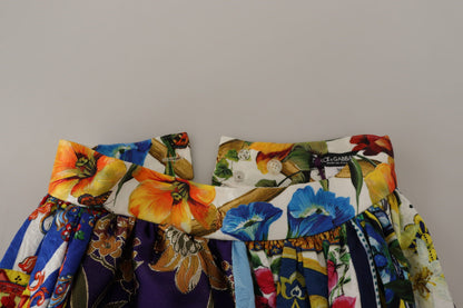 تنورة ماكسي طويلة من صقلية متعددة الألوان