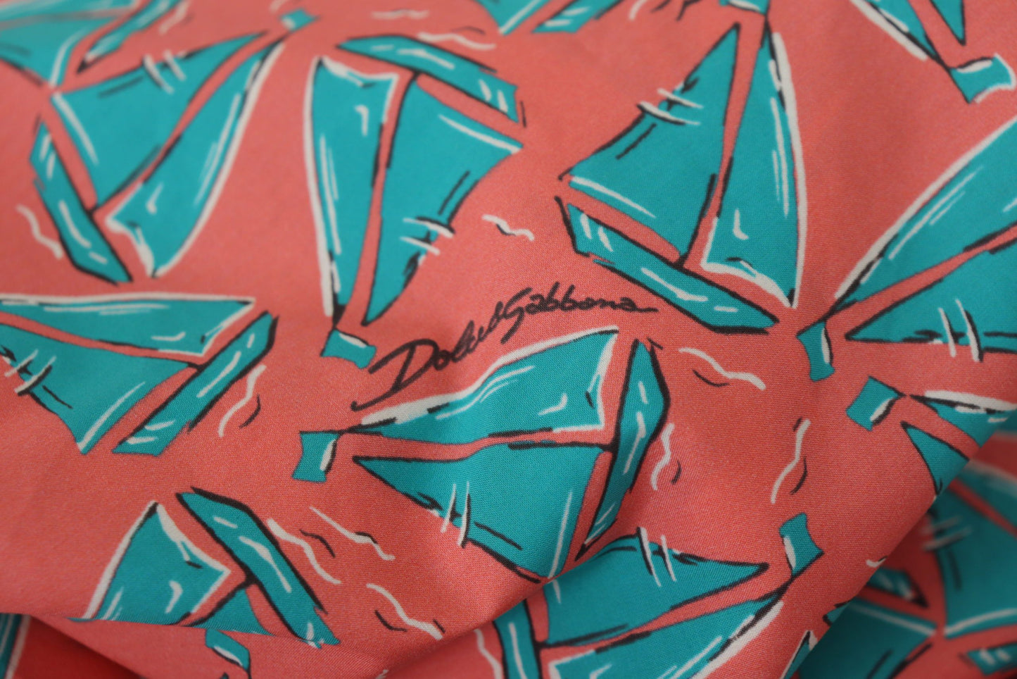 تي شيرت قطني بطبعة قارب شراعي وردي