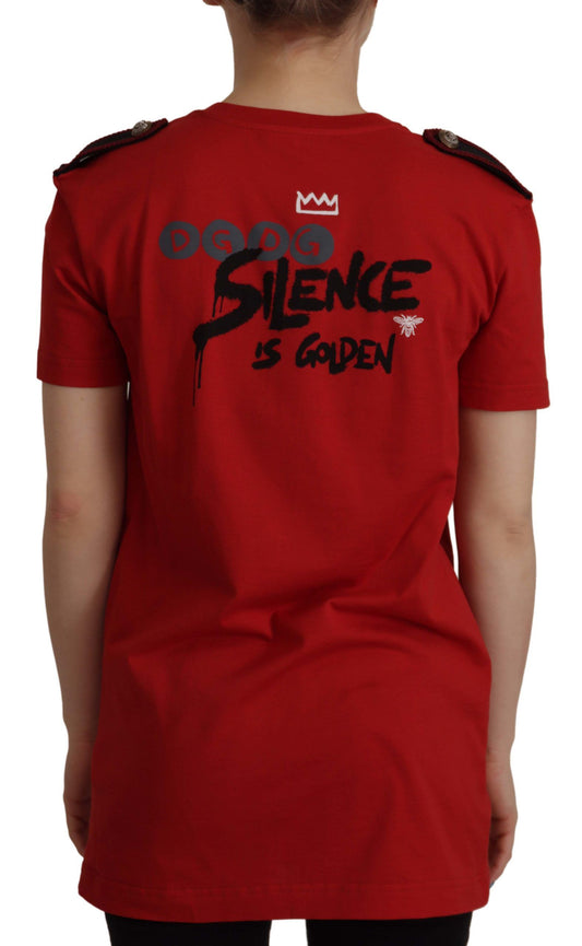 تي شيرت أحمر بياقة دائرية من أمور فينسيت أومنيا