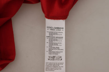 تي شيرت أحمر بياقة دائرية من أمور فينسيت أومنيا