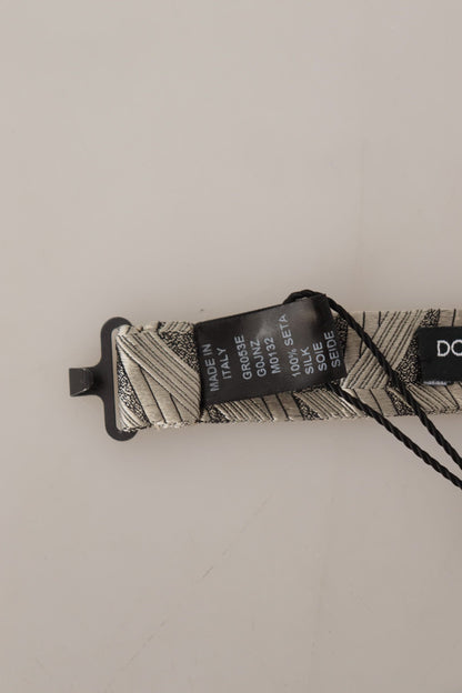 ربطة عنق بابيلون قابلة للتعديل من الحرير بنسبة 100% باللون الرمادي