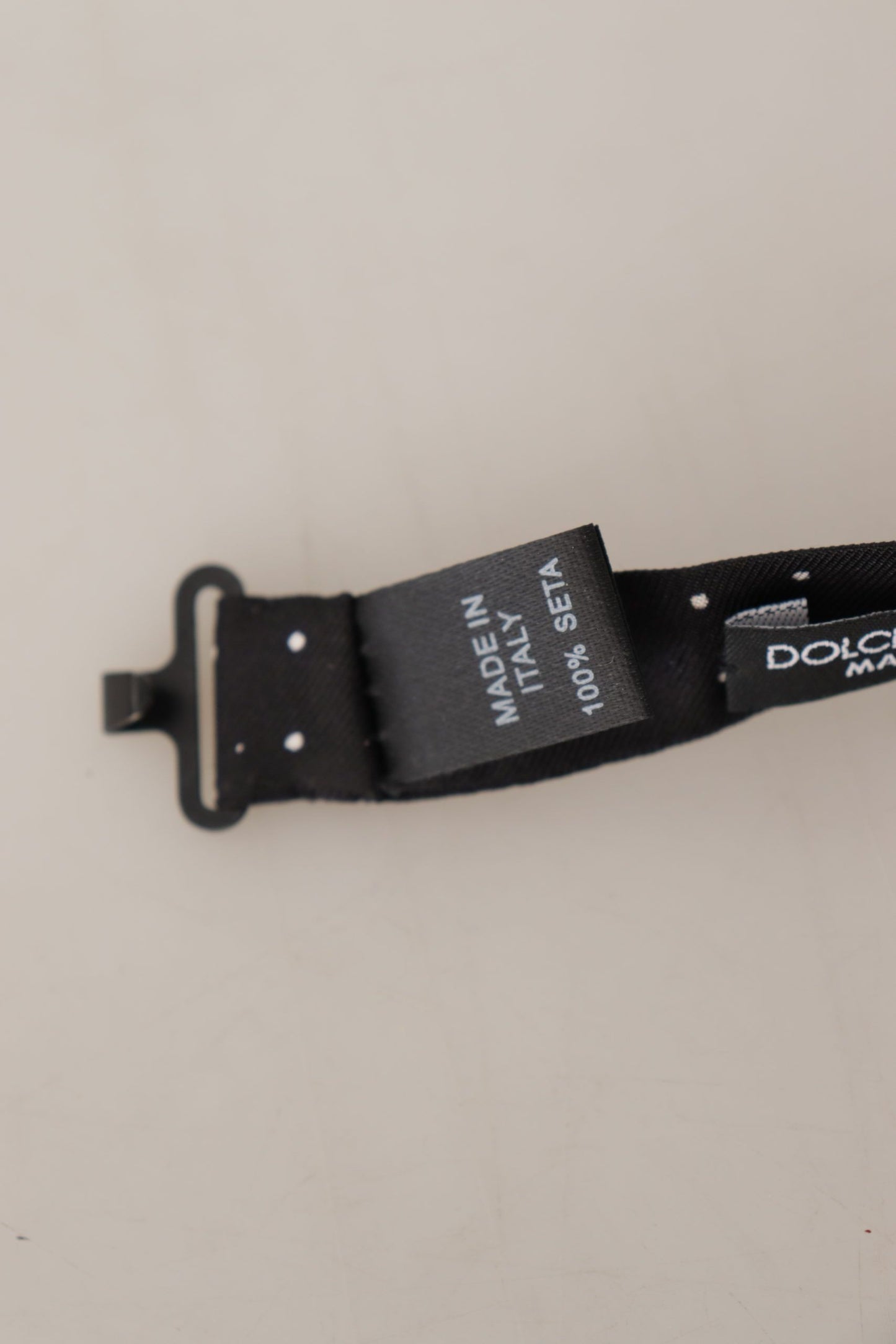 ربطة عنق بابيلون من الحرير 100% منقوش باللونين الأسود والأبيض