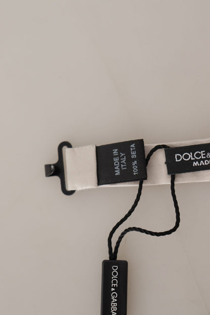 ربطة عنق بابيلون قابلة للتعديل مصنوعة من الحرير بنسبة 100% باللون الرمادي