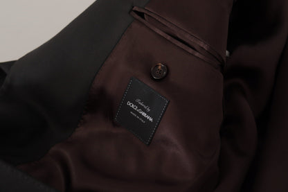 بليزر صوف أسود بصدر واحد