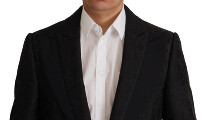 بدلة مارتيني رسمية من البوليستر باللون الأسود مكونة من قطعتين