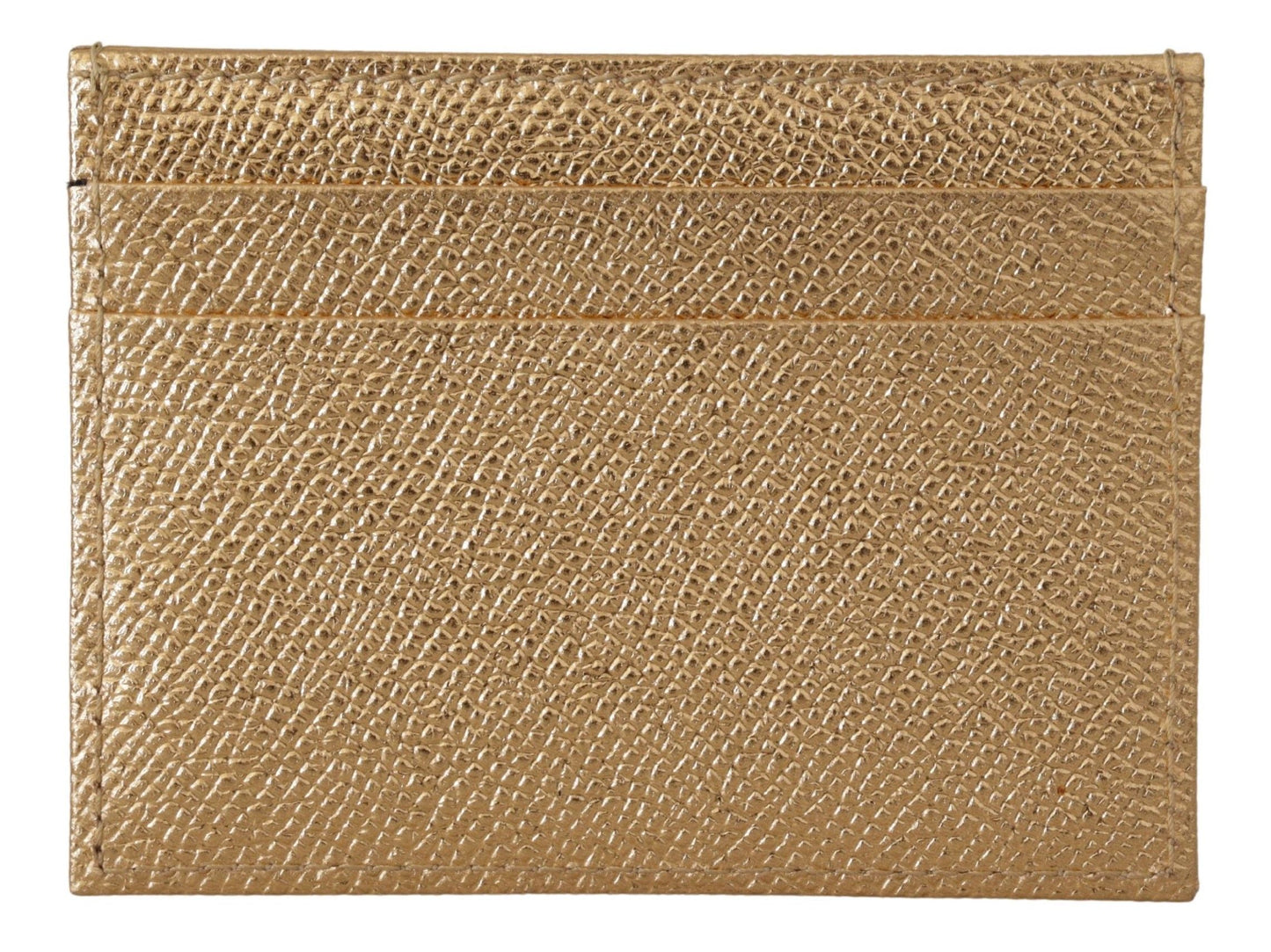 محفظة بطاقات نسائية من الجلد الذهبي #DGLovesLondon