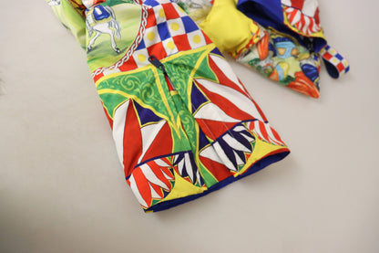 بنطلون ثلجي مطبوع متعدد الألوان