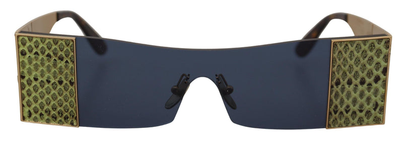 نظارة شمسية مستطيلة معدنية ذهبية DG2263