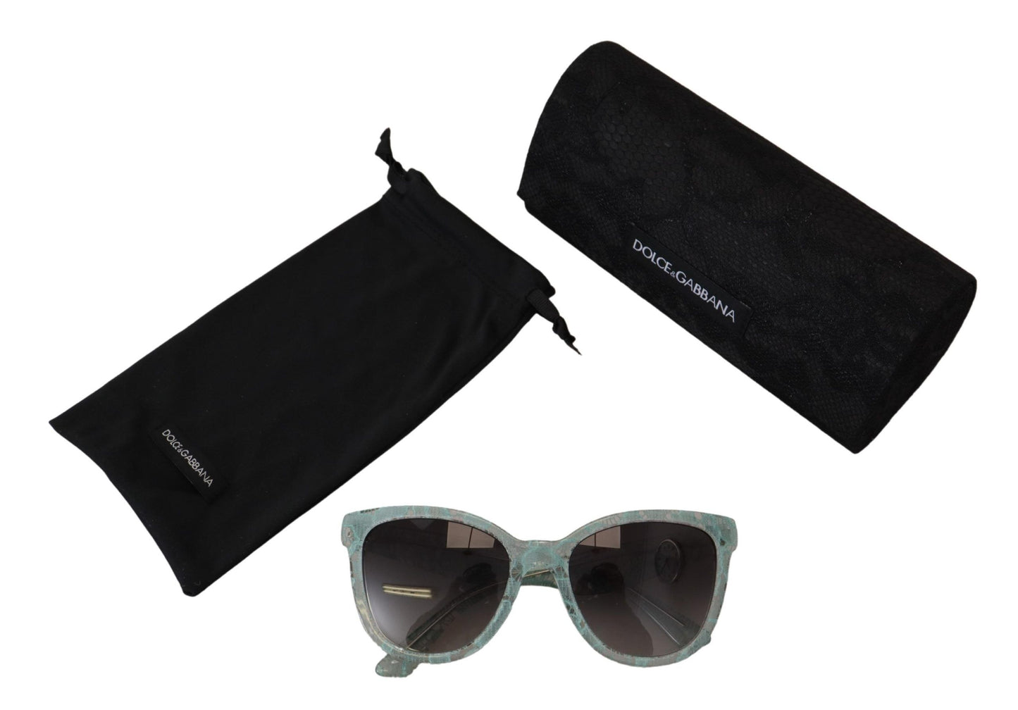 نظارة شمسية دائرية من الكريستال والأسيتات باللون الأزرق DG4190