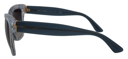 نظارات شمسية مستطيلة من الأسيتات الدانتيل الأزرق DG4226