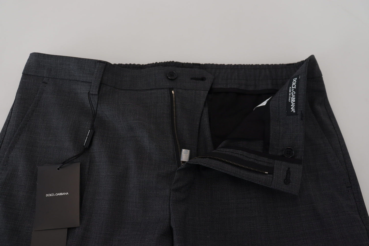 بنطلون كارجو رمادي منقوش بنطلون مطاطي