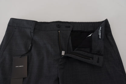 بنطلون كارجو رمادي منقوش بنطلون مطاطي