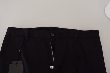 بنطلون تشينو ضيق من القطن المرن باللون الأزرق