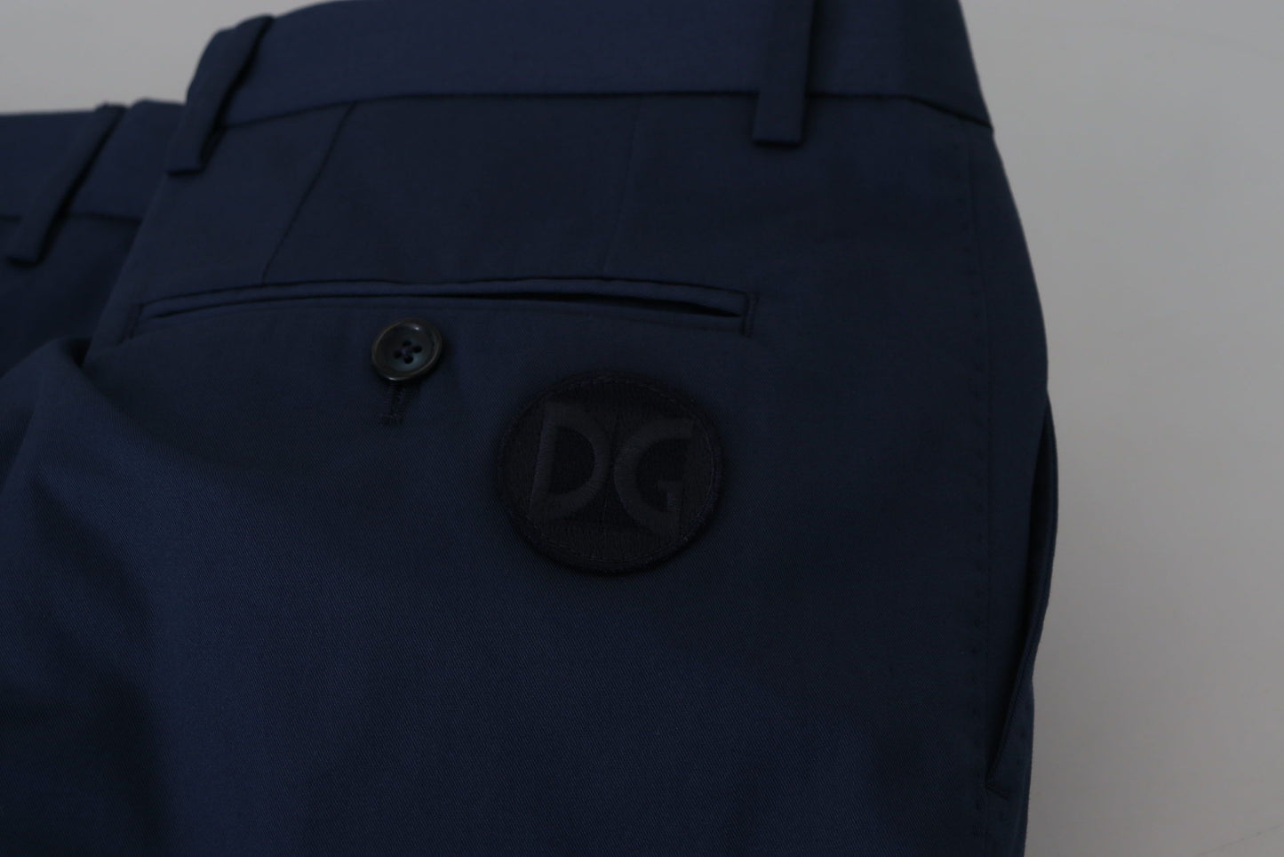 شورت تشينو أزرق من القطن المرن غير رسمي