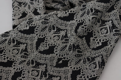 فستان ضيق من الجاكار باللون الأسود والرمادي